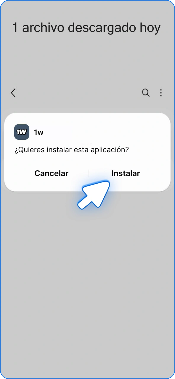 Instala la aplicación 1w para usar el código promocional.