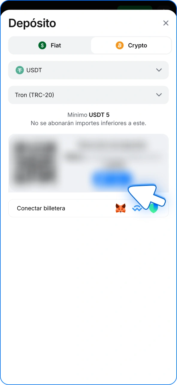 Completa el procedimiento de depósito en tu cuenta de 1w.