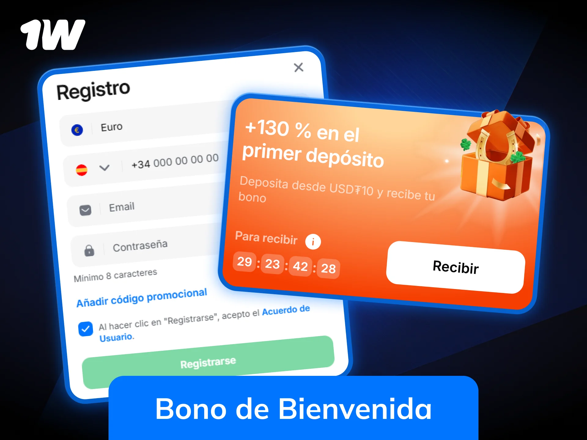 Utiliza el bono de bienvenida de 1w para empezar a apostar en la plataforma oficial.