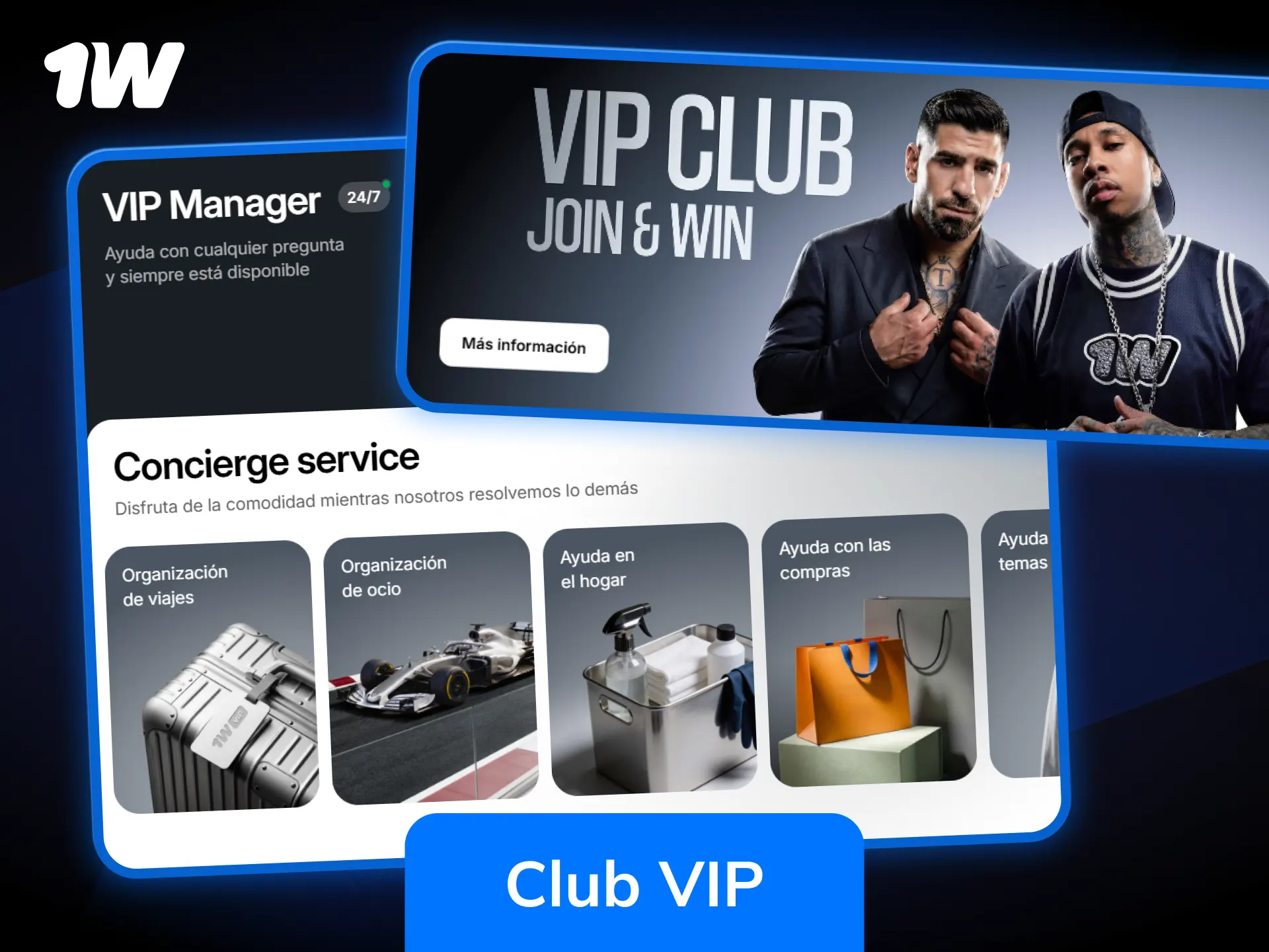 Únete al exclusivo club VIP de 1w y recibe recompensas especiales.