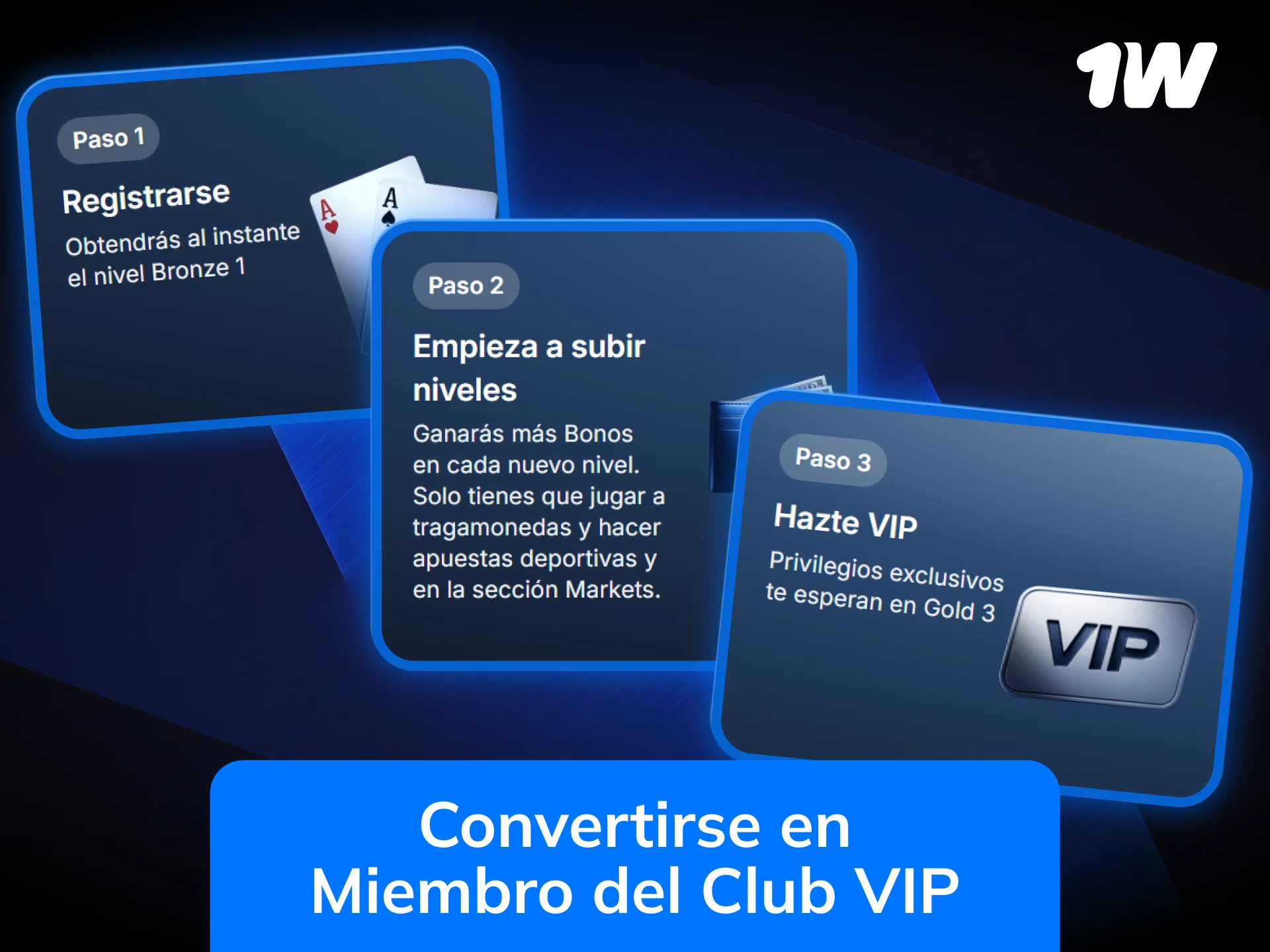 Descubre cómo unirte al VIP Club de 1w para reclamar recompensas.
